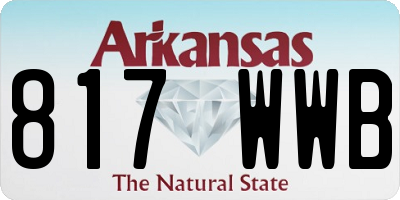 AR license plate 817WWB