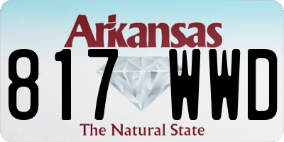 AR license plate 817WWD