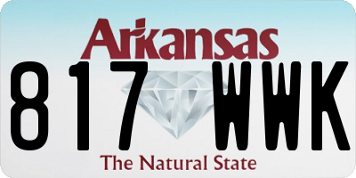 AR license plate 817WWK