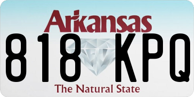 AR license plate 818KPQ