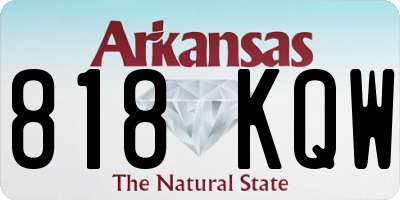 AR license plate 818KQW
