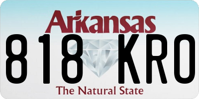 AR license plate 818KRO