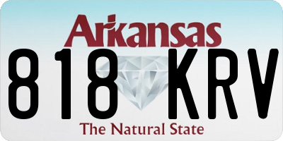 AR license plate 818KRV