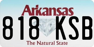 AR license plate 818KSB