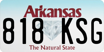 AR license plate 818KSG