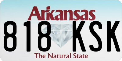 AR license plate 818KSK