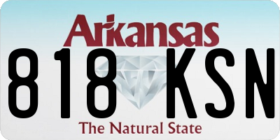AR license plate 818KSN