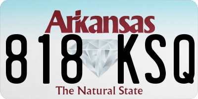 AR license plate 818KSQ