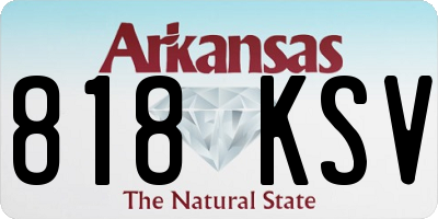 AR license plate 818KSV