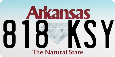 AR license plate 818KSY
