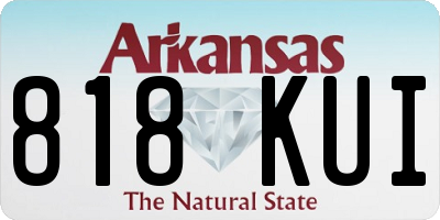 AR license plate 818KUI
