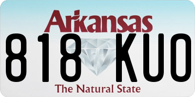 AR license plate 818KUO