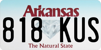 AR license plate 818KUS
