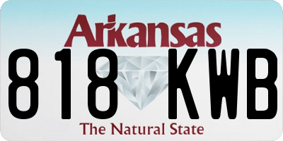 AR license plate 818KWB