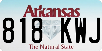 AR license plate 818KWJ