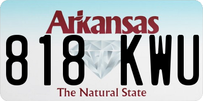 AR license plate 818KWU