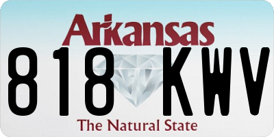 AR license plate 818KWV