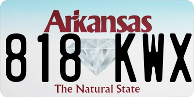 AR license plate 818KWX