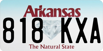 AR license plate 818KXA