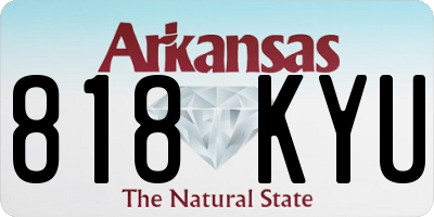 AR license plate 818KYU