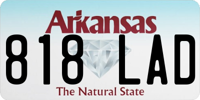 AR license plate 818LAD
