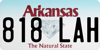 AR license plate 818LAH