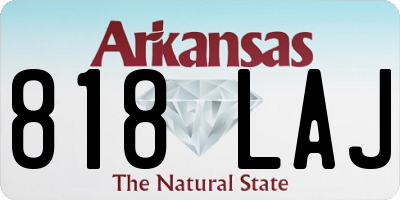 AR license plate 818LAJ