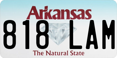 AR license plate 818LAM