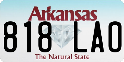 AR license plate 818LAO