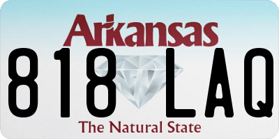 AR license plate 818LAQ
