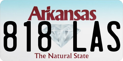 AR license plate 818LAS