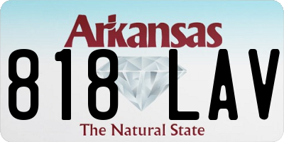AR license plate 818LAV