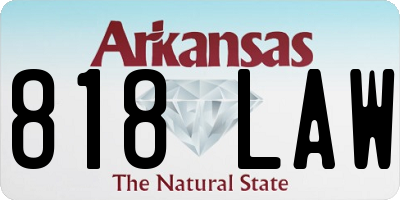 AR license plate 818LAW