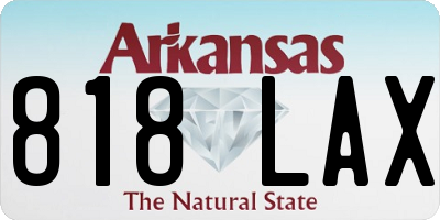 AR license plate 818LAX