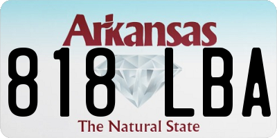 AR license plate 818LBA
