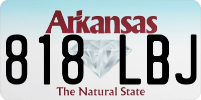 AR license plate 818LBJ