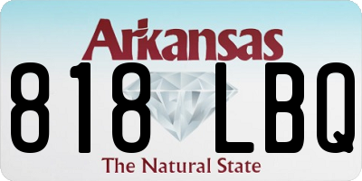 AR license plate 818LBQ