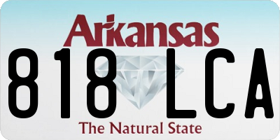 AR license plate 818LCA