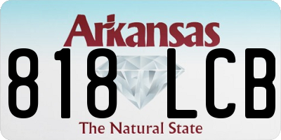 AR license plate 818LCB