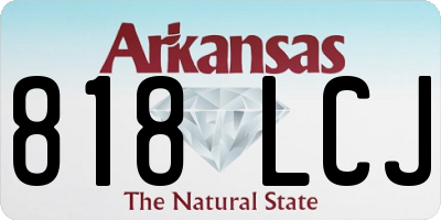 AR license plate 818LCJ
