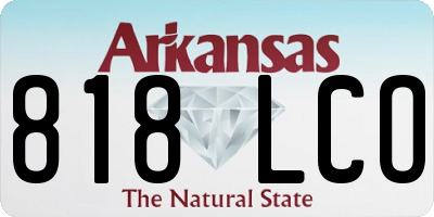 AR license plate 818LCO