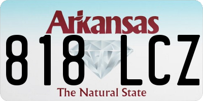 AR license plate 818LCZ