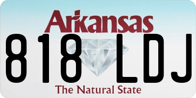 AR license plate 818LDJ