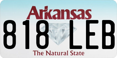 AR license plate 818LEB