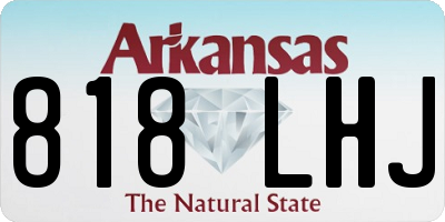AR license plate 818LHJ