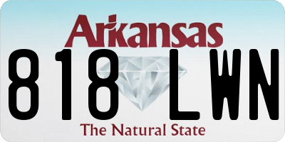 AR license plate 818LWN