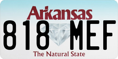 AR license plate 818MEF