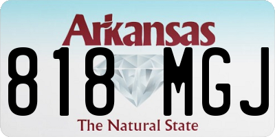 AR license plate 818MGJ