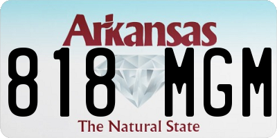 AR license plate 818MGM