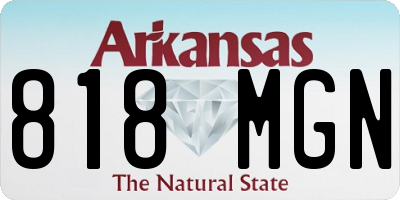 AR license plate 818MGN